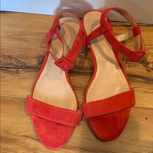 Banana Republic red suede sandals